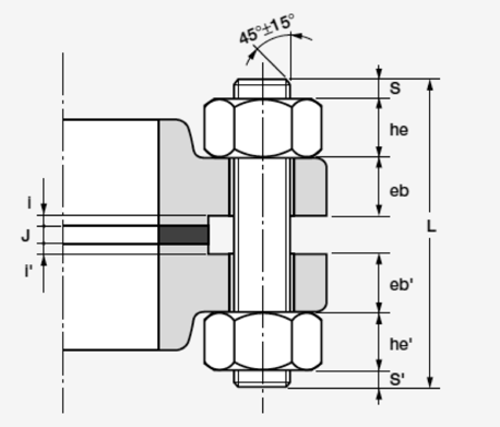 螺栓螺栓图（尺寸，重量）